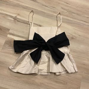 Zara rare bow blouse in cream